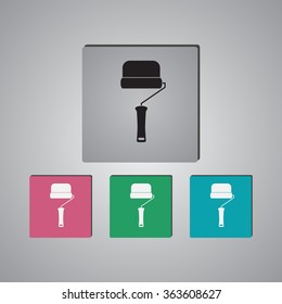 Paint roller. Vector illustration.