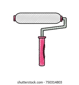 paint roller vector illustration