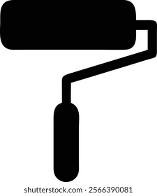 A paint roller vector silhouette