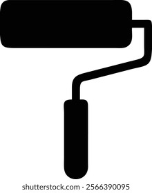 A paint roller vector silhouette
