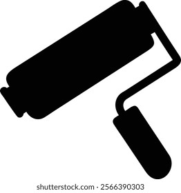 A paint roller vector silhouette