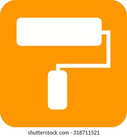 Paint, roller, yellow icon vector image.Can also be used for art and designing. Suitable for mobile apps, web apps and print media.