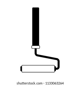 Paint rolling pin in black and white