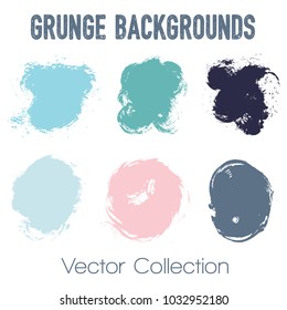 Paint samples choice palette of brush stroke backgrounds. Can be used in colors guide book, interior design catalog, printing industry. Color combinations graphic design elements, painted backgrounds.