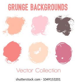 Paint samples choice palette of brush stroke backgrounds. Can be used in colors guide book, interior design catalog, printing industry. Color combinations graphic design elements, painted backgrounds.