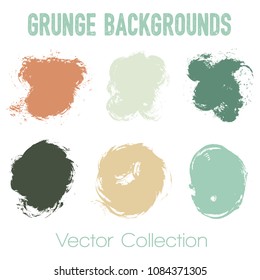 Paint samples choice palette of brush stroke backgrounds. Can be used in colors guide book, interior design catalog, printing industry. Color combinations graphic design elements, painted backgrounds.