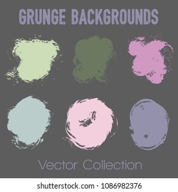 Paint samples choice palette of brush stroke backgrounds. Can be used in colors guide book, interior design catalog, printing industry. Color combinations graphic design elements, painted backgrounds.