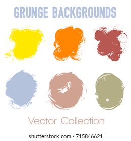 Paint samples choice palette of brush stroke backgrounds. Can be used in colors guide book, interior design catalog, printing industry. Color combinations graphic design elements, painted backgrounds.