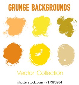 Paint samples choice palette of brush stroke backgrounds. Can be used in colors guide book, interior design catalog, printing industry. Color combinations graphic design elements, painted backgrounds.