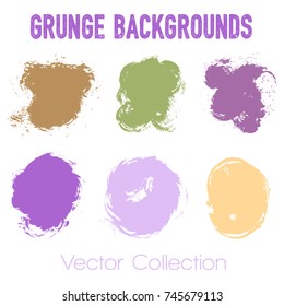 Paint samples choice palette of brush stroke backgrounds. Can be used in colors guide book, interior design catalog, printing industry. Color combinations graphic design elements, painted backgrounds.
