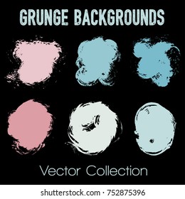 Paint samples choice palette of brush stroke backgrounds. Can be used in colors guide book, interior design catalog, printing industry. Color combinations graphic design elements, painted backgrounds.