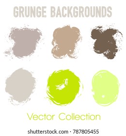 Paint samples choice palette of brush stroke backgrounds. Can be used in colors guide book, interior design catalog, printing industry. Color combinations graphic design elements, painted backgrounds.