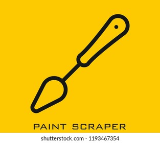 Paint scraper icon signs
