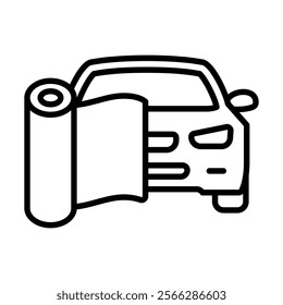 Paint Sealant icon line vector illustration