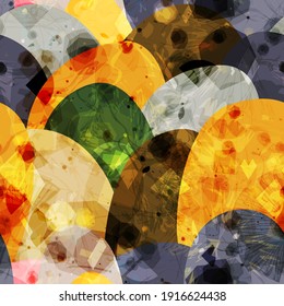 Paint seamless texture. Autumn trees or grunge stones effect Abstract vector background for web page, banners backdrop, fabric, home decor, wrapping