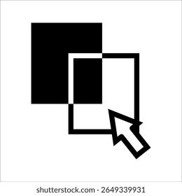 Icono de selección de pintura sobre fondo blanco y negro. Ilustración de elemento simple del concepto de Formas. diseño de símbolo de icono de selección de pintura.