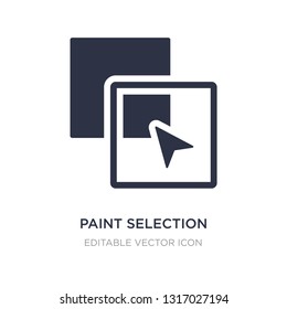 Paint Selection Icon On White Background. Simple Element Illustration From Shapes Concept. Paint Selection Icon Symbol Design.