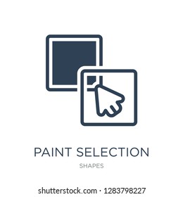 paint selection icon vector on white background, paint selection trendy filled icons from Shapes collection, paint selection vector illustration