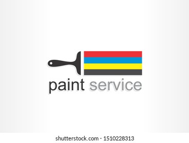 paint service vector logo design