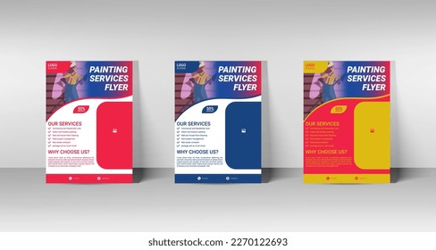 Paint services flyer design template