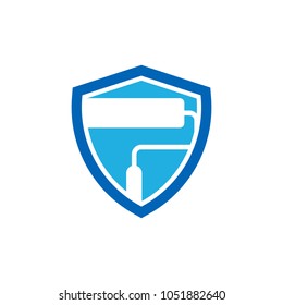 Paint Shield Logo Icon Design