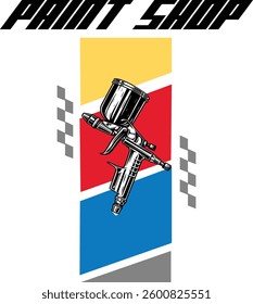 Paint shop logo, custom paint shop paintshop logo vector