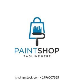 Paint Shop Logo Design Template Stock Vector (Royalty Free) 1996007885 ...