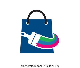 Paint Shop Logo Template Design Vector, Emblem, Design Concept, Creative Symbol, Icon