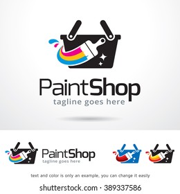 Paint Shop Logo Template Design Vector 