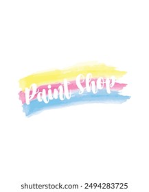 Paint Shop Vektorgrafik Logo Vorlage. Lackiererei. streichen