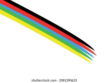 Paint smear. Multicolored stripes on a white background. Vector graphics.