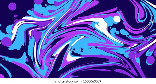 Paint smear splatters on water vector illustration
