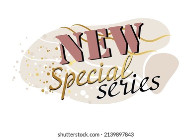 Paint smear web banner, business card, template NEW SPECIAL EDITION - Vector illustration