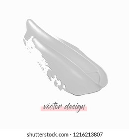 Paint smudge texture stroke isolated on white background illustration vector