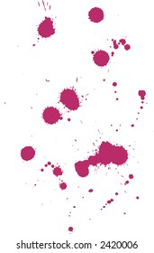 Paint spatter illustration created from real ink splatter. File contains no gradients.