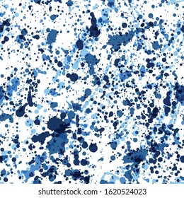 Paint spatters seamless pattern. Multicolor paint spray texture
