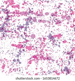 Paint spatters seamless pattern. Multicolor paint spray texture