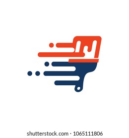 Paint Speed Logo Icon Design