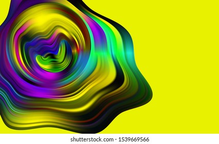 Paint Splash Blot. Concentric Spot Abstract Background. Stairs Surfaces With Shadow. Liquid Stain by Gasoline Colors. Colorful Film From Blur Mesh Levels.