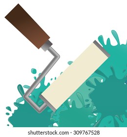 Paint splash digital design, vector illustration 10 eps graphic