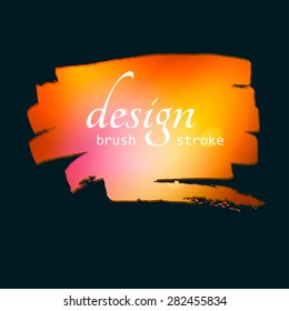 Paint splash frame for text on abstract bokeh background, vector