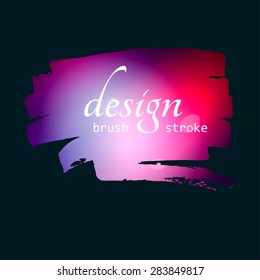 Paint splash frame for text on abstract bokeh background, vector