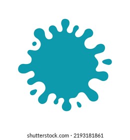 Paint splash graphic icon. Liquid splatter sign isolated on white background. Design element template. Vector illustration