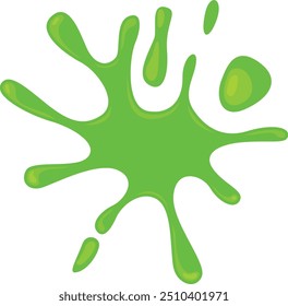Paint splash. Green toxic liquid. Slime blob
