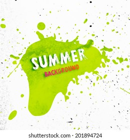 Paint Splash with Grunge Texture. Concrete Wall Background.