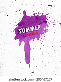 Paint Splash with Grunge Texture. Concrete Wall Background.