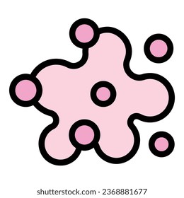 Pintar vector de contorno de icono de salpicadura. Comprobación del cuerpo. Color plano del garaje del pintador