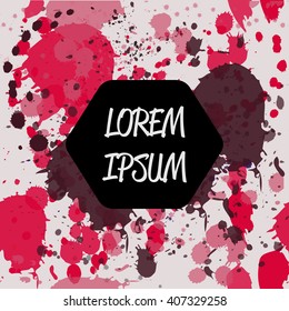 Paint splash seamless pattern colorful with banner wine, pink