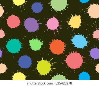 Paint splash seamless pattern.Color paint splat seamless pattern.