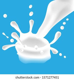 Paint splash. Splashes of milk, great design for any purposes. Fresh drink concept. Liquid, flow, fluid background. Food concept design